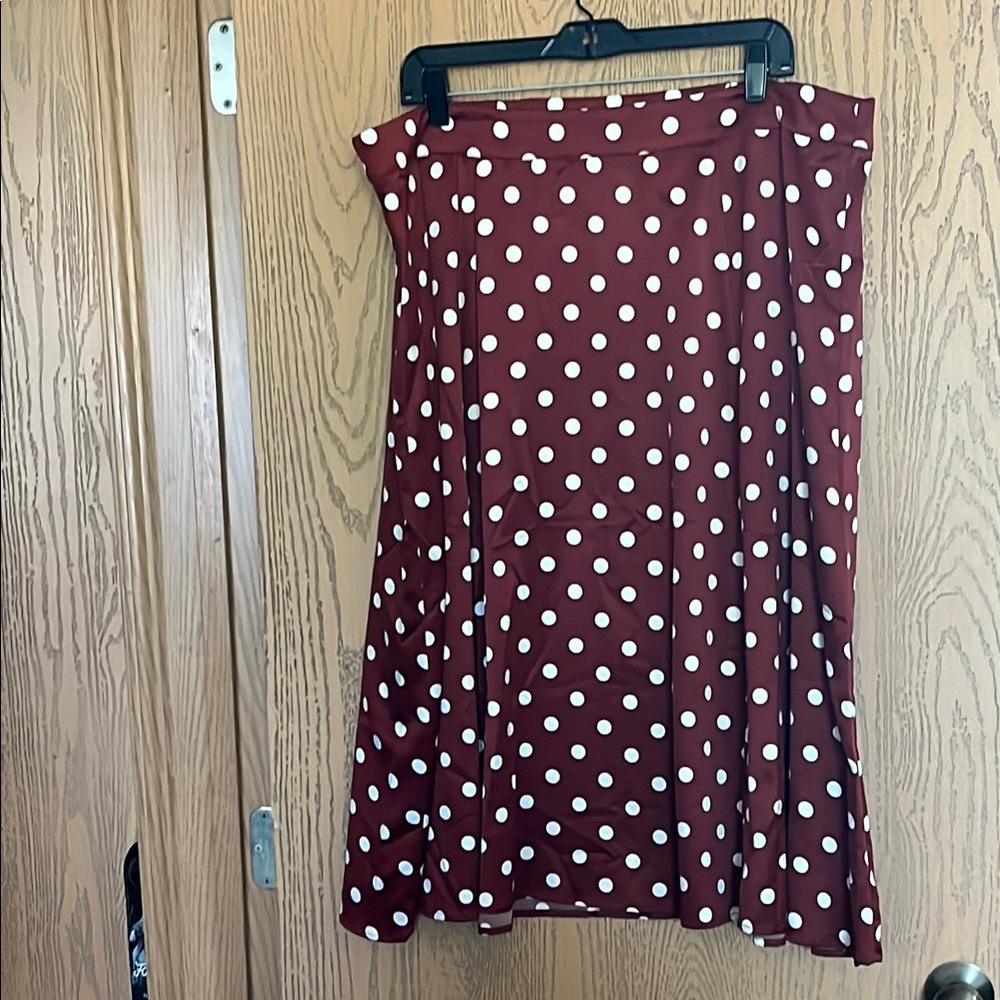 Torrid Red Knee-Length A-Line Skirt